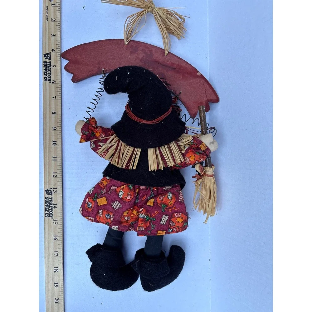 Happy Haunting Witch Wall‎ Decor Sign Fall Halloween Decoration